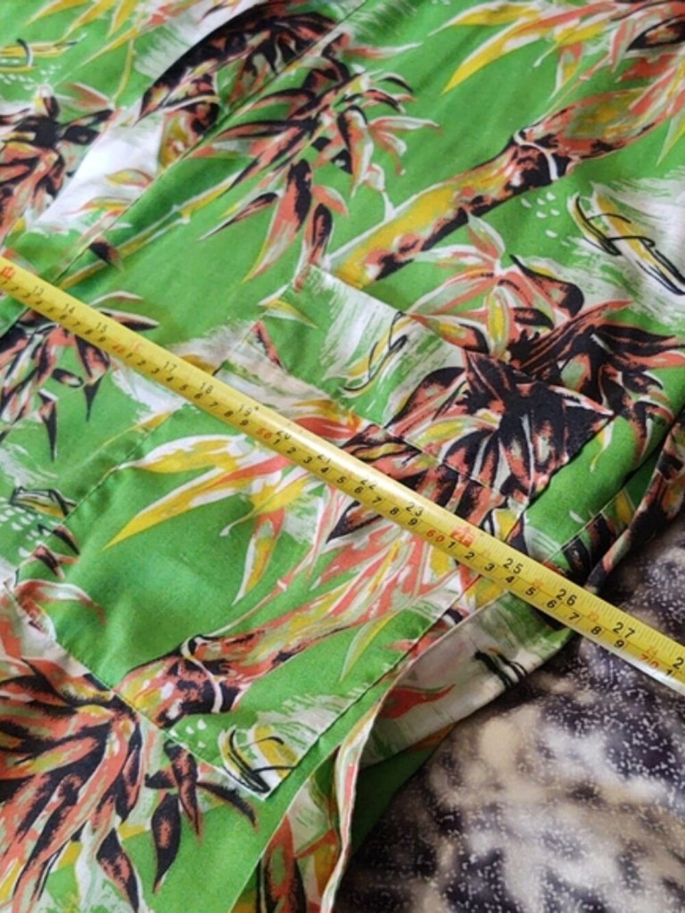 VINTAGE Tropical Print Robe By Weldon One Size - Picture 9 of 9